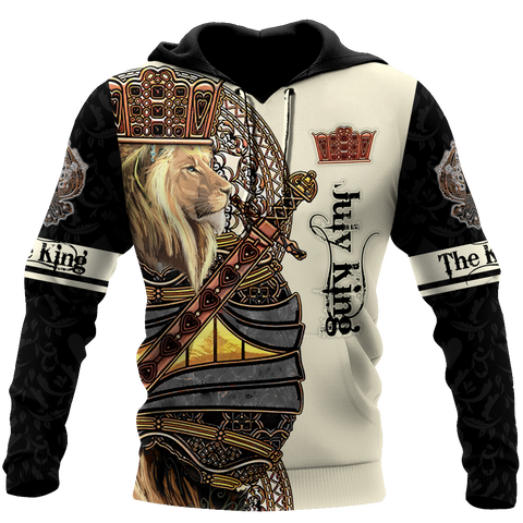 July Black King Lion  3D All Over Printed Unisex Shirts