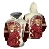 May Lion Queen Poker 3D All Over Printed shirt for Women