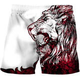 Custom Name The Red Alpha King Lion Tattoo 3D All Over Printed Unisex Shirt