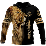 Custom Name August King Lion 3D All Over Printed Unisex Shirt