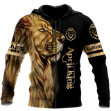 Custom Name April King Lion  3D All Over Printed  Unisex Shirts