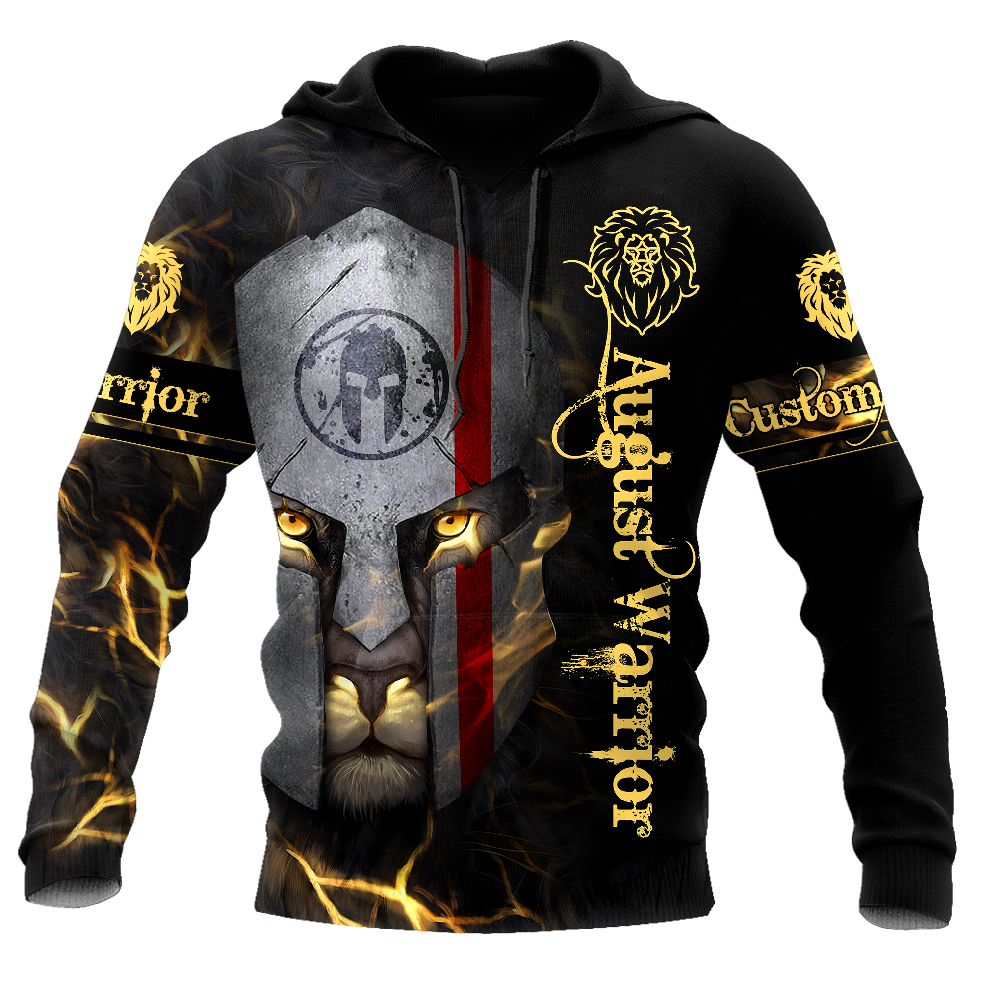 August Spartan Lion Warrior 3D All Over Printed Unisex Shirt
