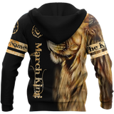 Custom Name March King Lion 3D All Over Printed Unisex Shirt