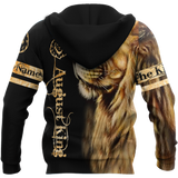 Custom Name August King Lion 3D All Over Printed Unisex Shirt