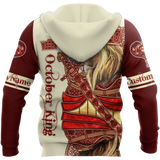Custom Name October King Lion  3D All Over Printed Unisex Shirts