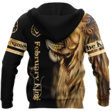 Custom Name February King Lion  3D All Over Printed  Unisex Shirt