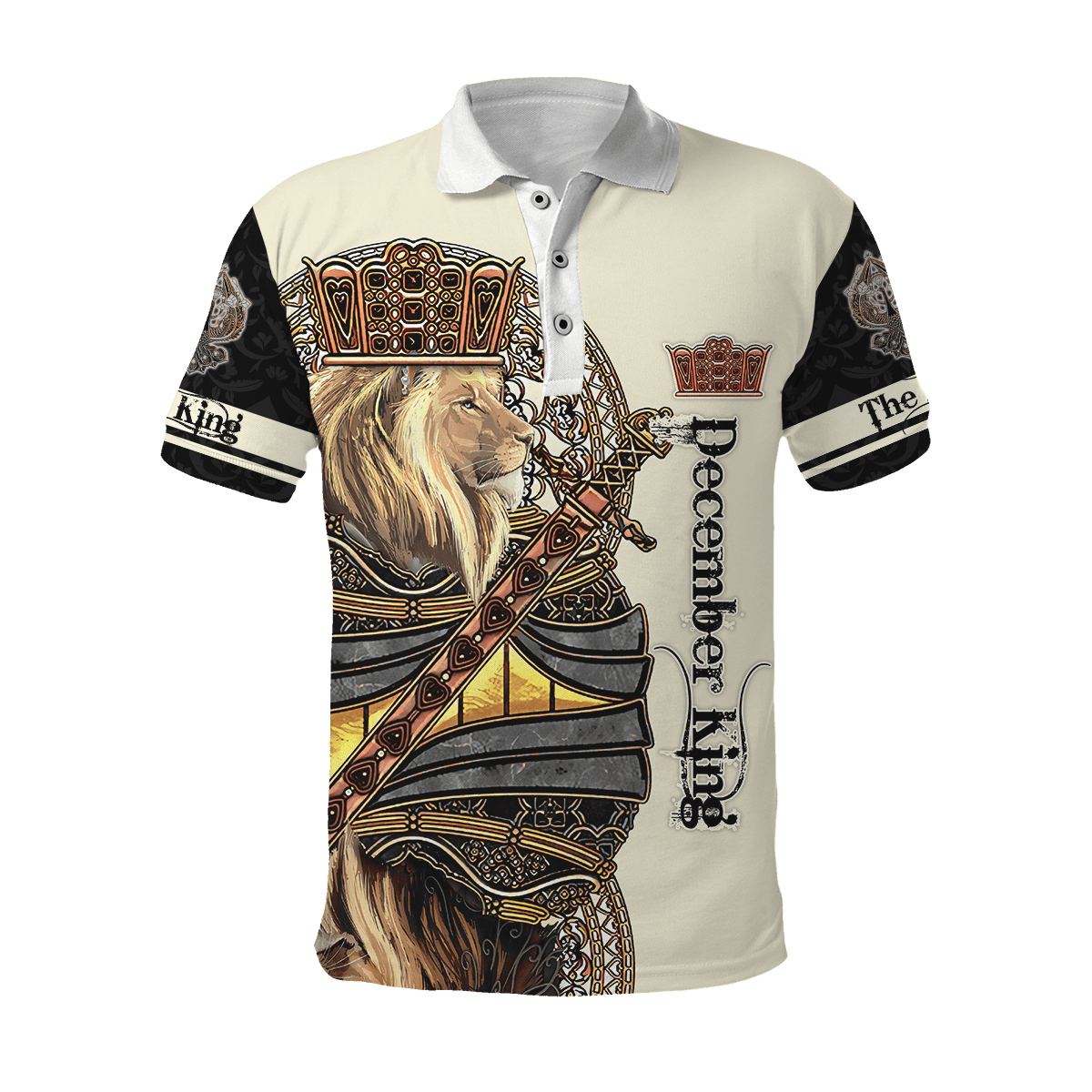 December Black King Lion  3D All Over Printed Unisex Shirts
