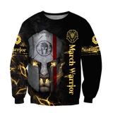 March Spartan Lion Warrior 3D All Over Printed Unisex Shirts