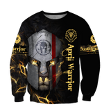April Spartan Lion Warrior 3D All Over Printed Unisex Shirt