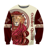 October Lion Queen 3D All Over Printed Shirt for Women