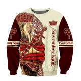 Custom Name November King Lion 3D  All Over Printed Unisex Shirts