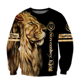 Custom Name November King 3D All Over Printed Unisex Shirts