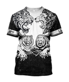 Lion vs Tiger Warrior Tattoo  3D All Over Printed  Unisex Shirts
