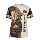 December Black King Lion  3D All Over Printed Unisex Shirts