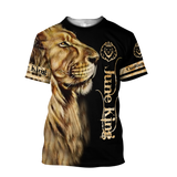 Custom Name June King Lion  3D All Over Printed Unisex Shirts