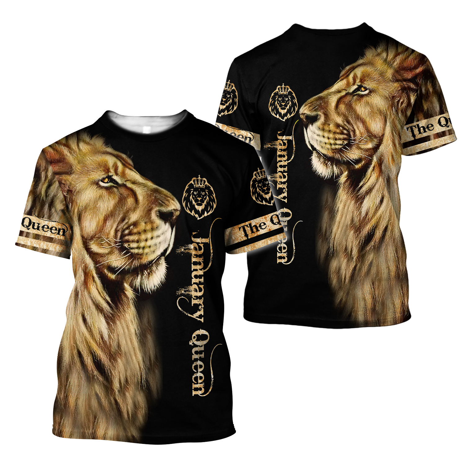 January Lion Queen 3D All Over Printed Shirt for Women