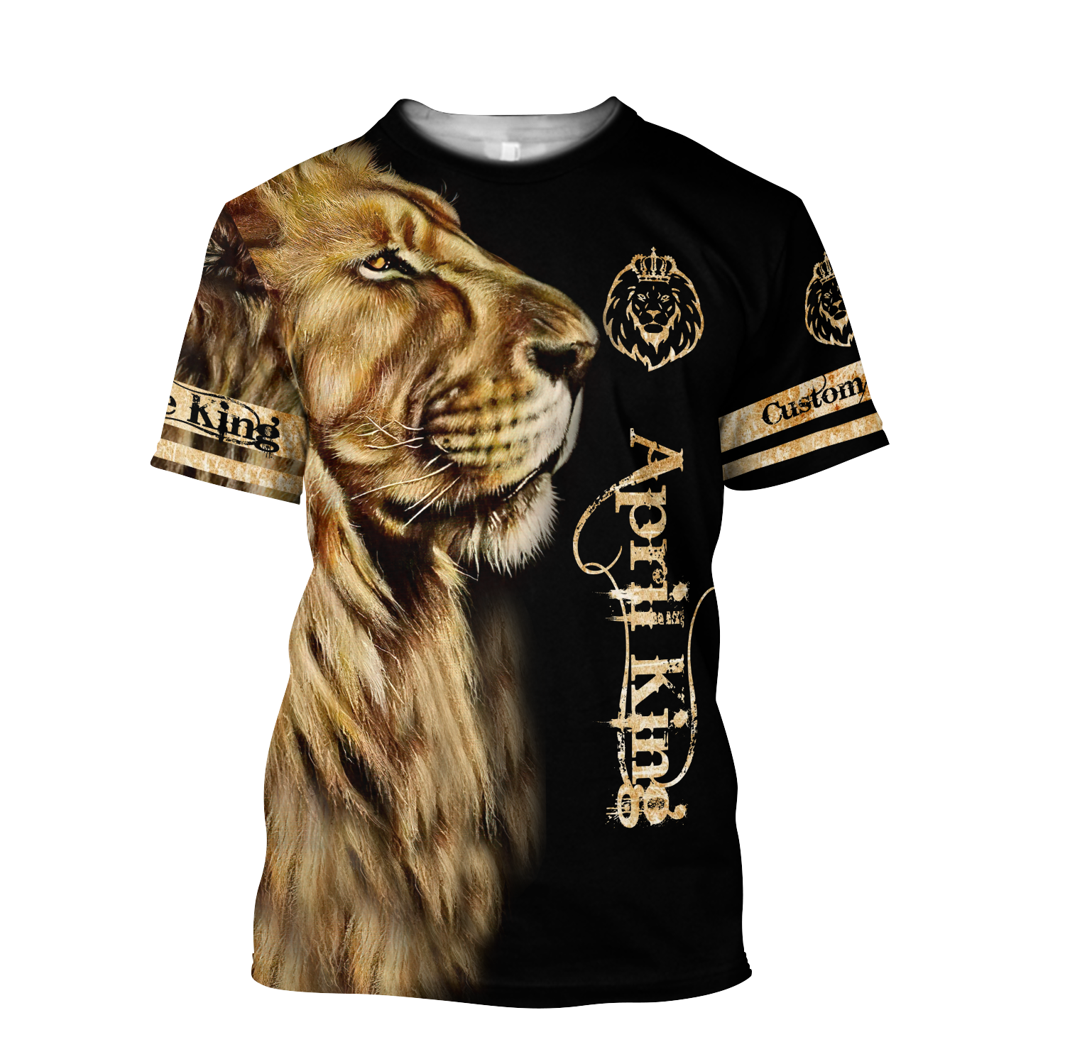 Custom Name April King Lion  3D All Over Printed  Unisex Shirts