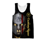 Custom Name Lion Warrior 3D All Over Printed Unisex Shirts