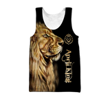 Custom Name April King Lion  3D All Over Printed  Unisex Shirts