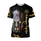February Spartan Lion Warrior 3D All Over Printed Unisex Shirts