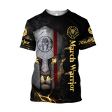 March Spartan Lion Warrior 3D All Over Printed Unisex Shirts