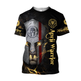 April Spartan Lion Warrior 3D All Over Printed Unisex Shirt