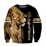 August Lion Queen 3D All Over Printed Shirt for Women
