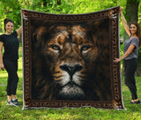 Lion Potrait - The Legend 3D Full Printing Soft and Warm Quilt