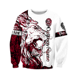 Custom Name The Red Alpha King Lion Tattoo 3D All Over Printed Unisex Shirt